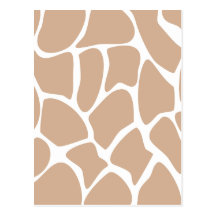 Giraffe Print Pattern in Beige. Postcard