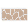 Giraffe Print Pattern in Beige. Full Colour Rack Card