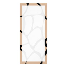 Giraffe Print Pattern in Beige. Full Color Rack Card