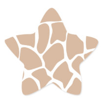 Giraffe Print Pattern in Beige. Sticker