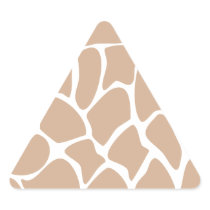 Giraffe Print Pattern in Beige. Triangle Stickers