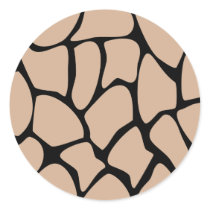 Giraffe Print Pattern in Beige. Sticker