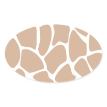 Giraffe Print Pattern in Beige. Sticker