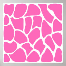 Giraffe Print Pattern in Bright Pink.
