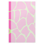 Giraffe Print Pattern in Bright Pink and Green. Stationery Design