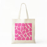 Giraffe Print Pattern in Bright Pink. Canvas Bag