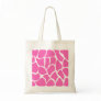 Giraffe Print Pattern in Bright Pink. Canvas Bag