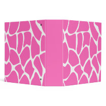 Giraffe Print Pattern in Bright Pink. Binders