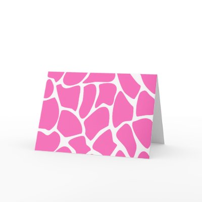 Giraffe Print Pattern in Bright Pink. Greeting Cards by Graphics_By_Metarla