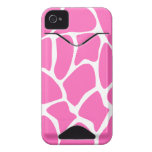 Giraffe Print Pattern in Bright Pink. Id Iphone 4 Cases