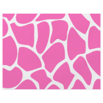 Giraffe Print Pattern in Bright Pink. Full Color Flyer