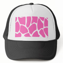 Giraffe Print Pattern in Bright Pink. Hat