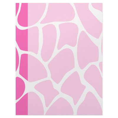 Giraffe Print Pattern in Bright Pink. Personalized Letterhead by Graphics_By_Metarla