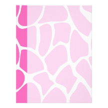Giraffe Print Pattern in Bright Pink. Personalized Letterhead