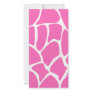 Giraffe Print Pattern in Bright Pink. Custom Photo Card