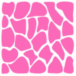 Giraffe Print Pattern in Bright Pink. Cut Out