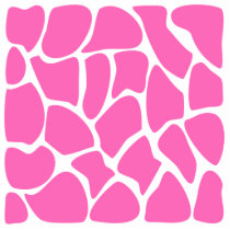 Giraffe Print Pattern in Bright Pink. Cut Out