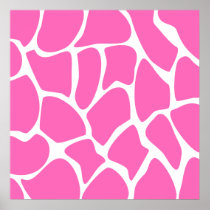 Giraffe Print Pattern in Bright Pink.