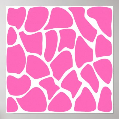 Giraffe Print Pattern in Bright Pink. by Graphics_By_Metarla