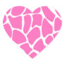 Giraffe Print Pattern in Bright Pink. Heart Stickers