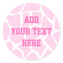 Giraffe Print Pattern in Bright Pink. Stickers