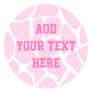 Giraffe Print Pattern in Bright Pink. Stickers