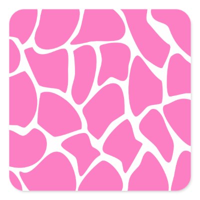 Giraffe Print Pattern in Bright Pink. Stickers by Graphics_By_Metarla