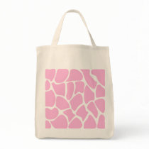 Giraffe Print Pattern in Candy Pink. Canvas Bags