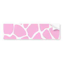 Giraffe Print Pattern in Candy Pink. Bumper Stickers