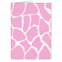 Giraffe Print Pattern in Candy Pink. Card
