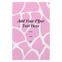 Giraffe Print Pattern in Candy Pink. Custom Flyer