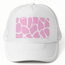 Giraffe Print Pattern in Candy Pink. Hat