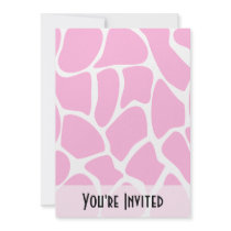 Giraffe Print Pattern in Candy Pink. Announcements