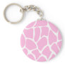 Giraffe Print Pattern in Candy Pink. Key Chain