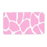Giraffe Print Pattern in Candy Pink. Custom Shipping Labels