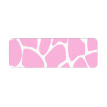 Giraffe Print Pattern in Candy Pink. Return Address Label
