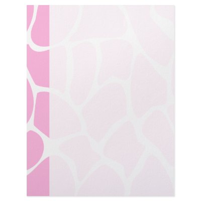 Giraffe Print Pattern in Candy Pink. Letterhead Design by Graphics_By_Metarla
