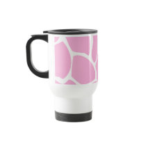 Giraffe Print Pattern in Candy Pink. Coffee Mugs