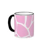 Giraffe Print Pattern in Candy Pink. Mug