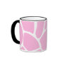 Giraffe Print Pattern in Candy Pink. Mug