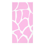 Giraffe Print Pattern in Candy Pink. Photo Greeting Card