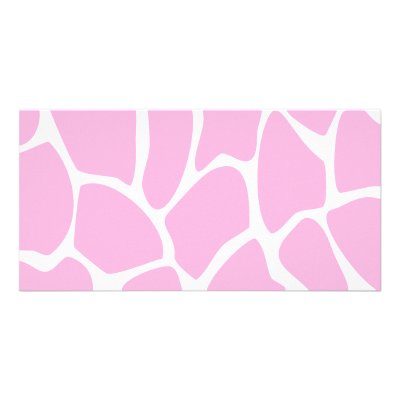 Giraffe Print Pattern in Candy Pink. Picture Card by Graphics_By_Metarla