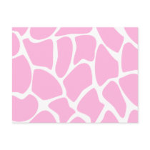 Giraffe Print Pattern in Candy Pink. Post Cards