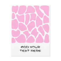 Giraffe Print Pattern in Candy Pink. Postcards