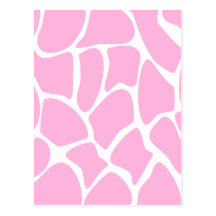 Giraffe Print Pattern in Candy Pink. Postcards