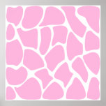 Giraffe Print Pattern in Candy Pink.