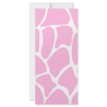 Giraffe Print Pattern in Candy Pink. Custom Rack Cards