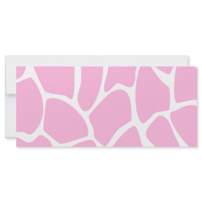 Giraffe Print Pattern in Candy Pink. Personalized Rack Card by Graphics_By_Metarla