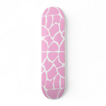 Giraffe Print Pattern in Candy Pink. Skate Decks