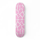 Giraffe Print Pattern in Candy Pink. skateboards